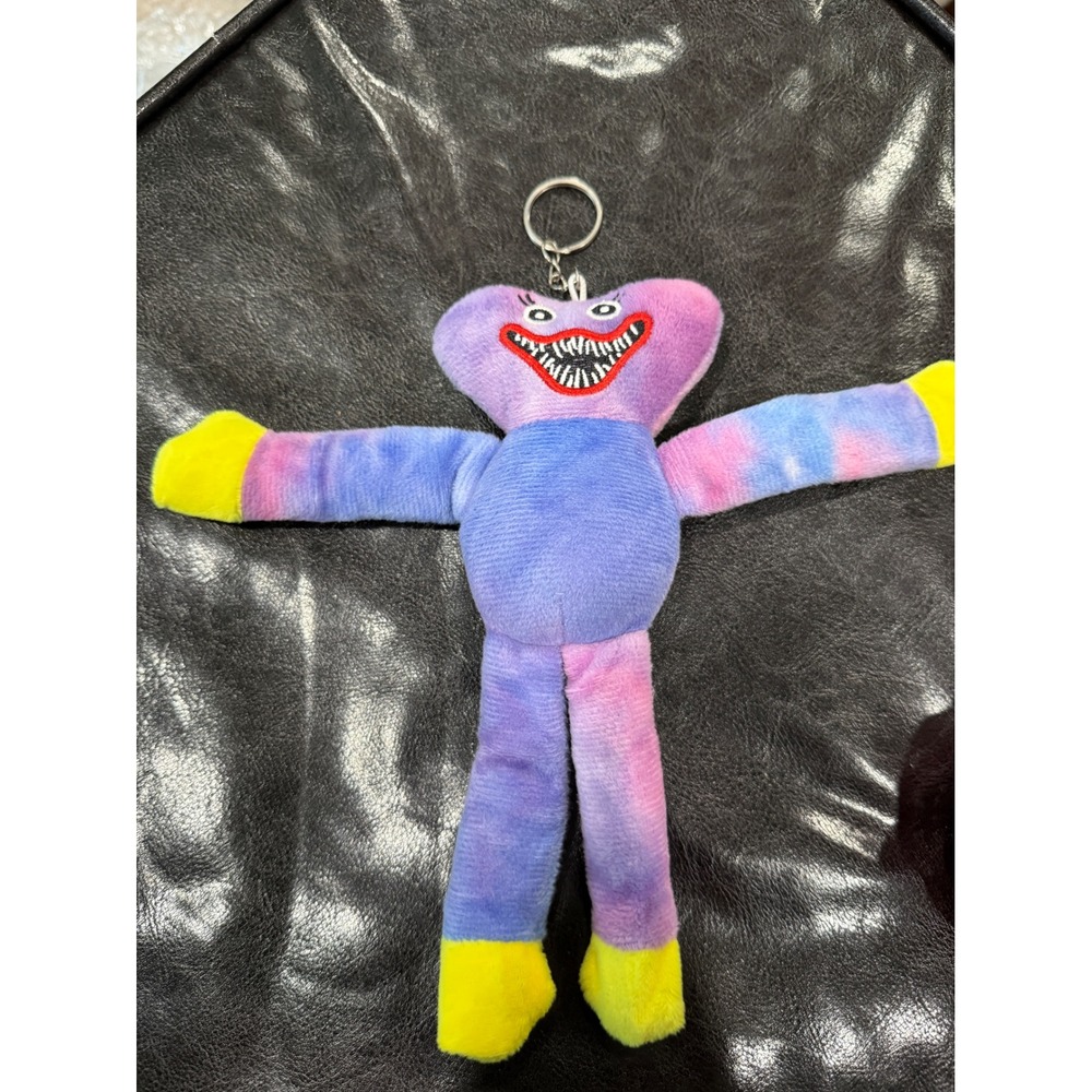 Kissy Missy Poppy Playtime Plush Keychain Tie Dye Purple Pink Bag Charm 8.5 Inch